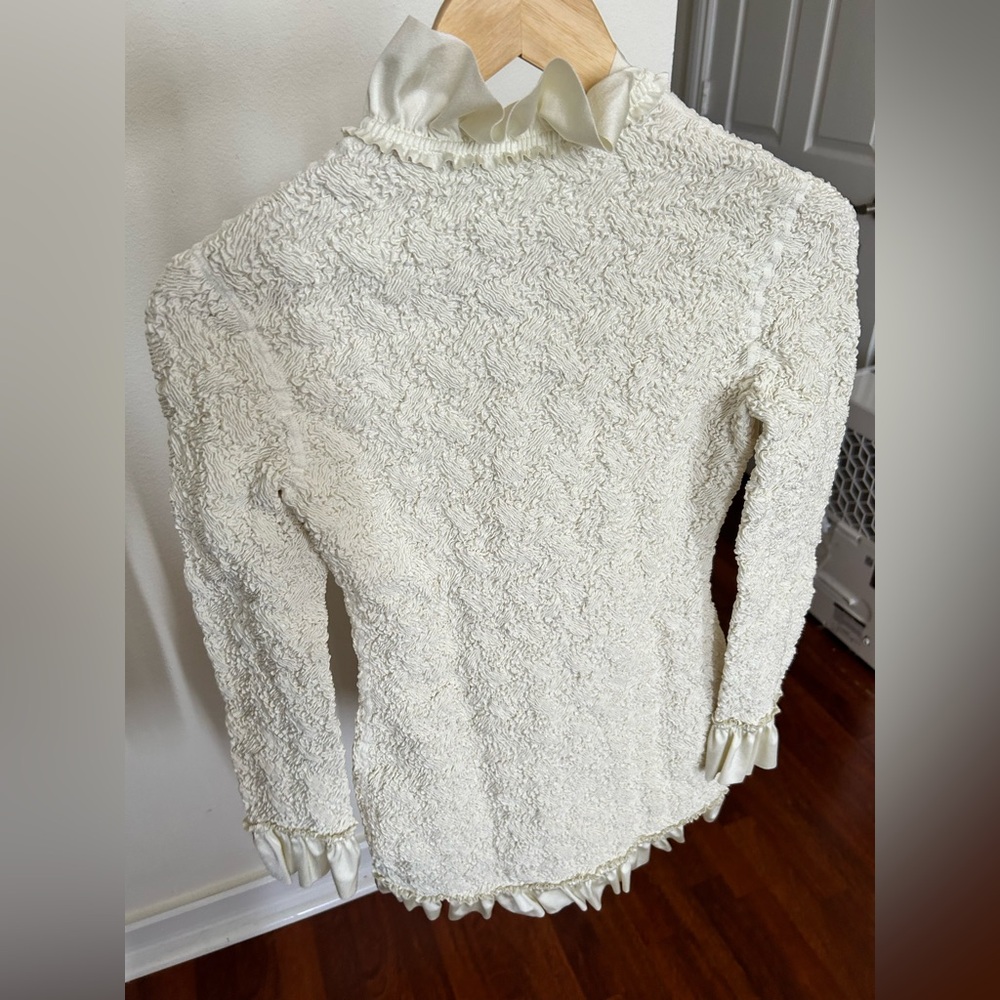 NWT Alexander Wang Smocked Ruffle Long Jacket Dress S - Picture 16 of 17